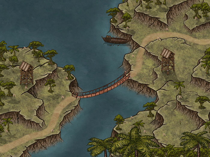 Tropical River Bridge